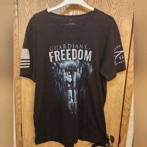Grunt Style Guardians Of Freedom T Shirt Black Sz Large Men's  Patriotic